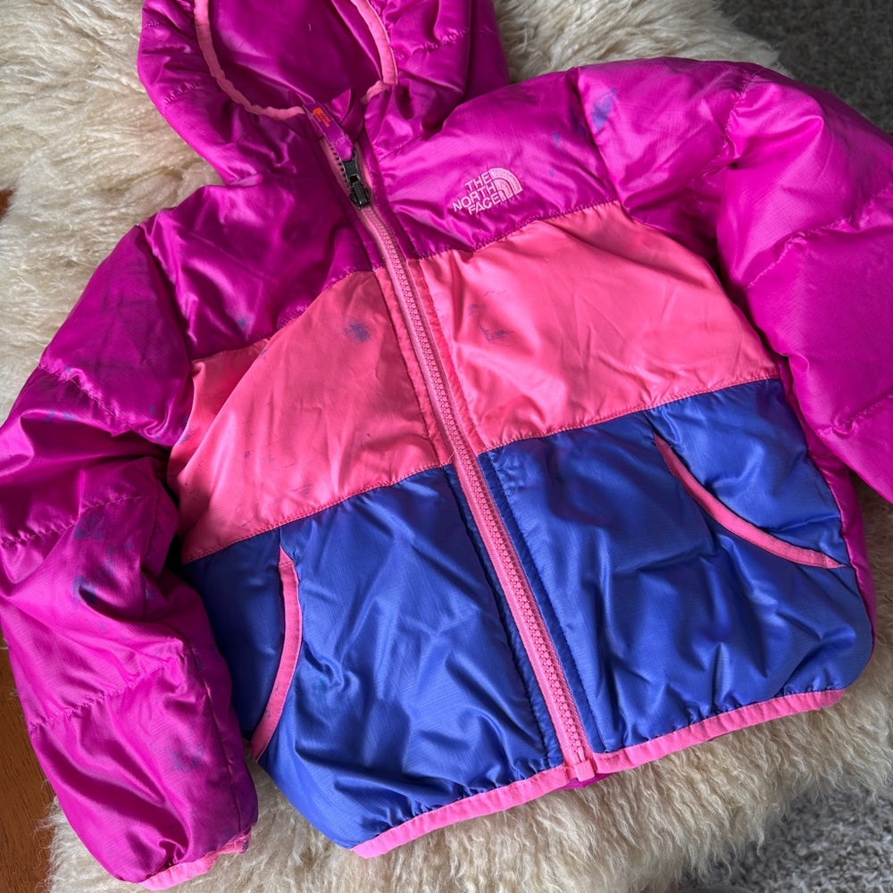 The North Face 550 Goose Down Hooded Jacket Toddler 4T - Picture 2 of 8